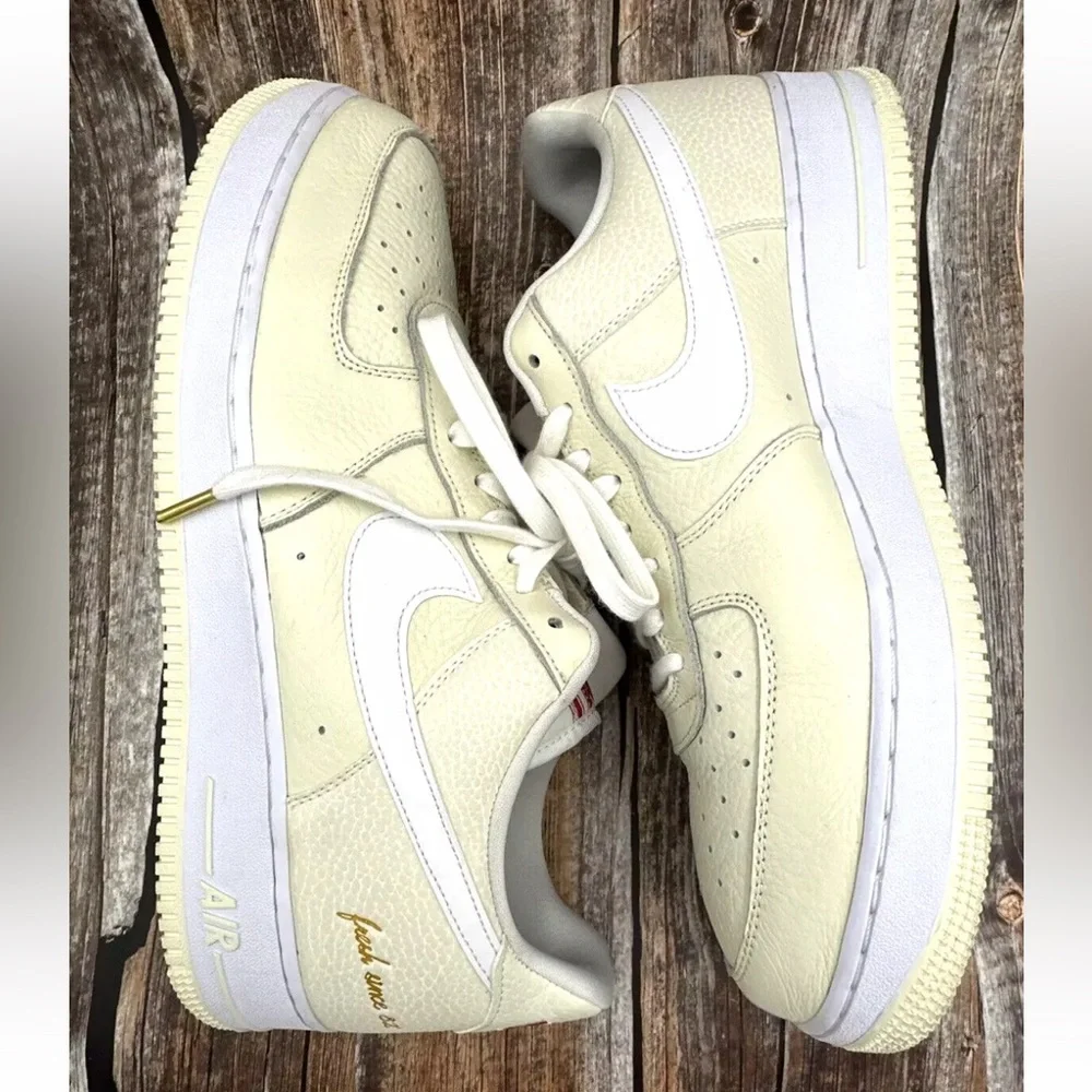 Nike Air Force 1 '07 PRM EMB 'Popcorn' Coconut Milk CW2919-100 Men’s Size 14 AF1